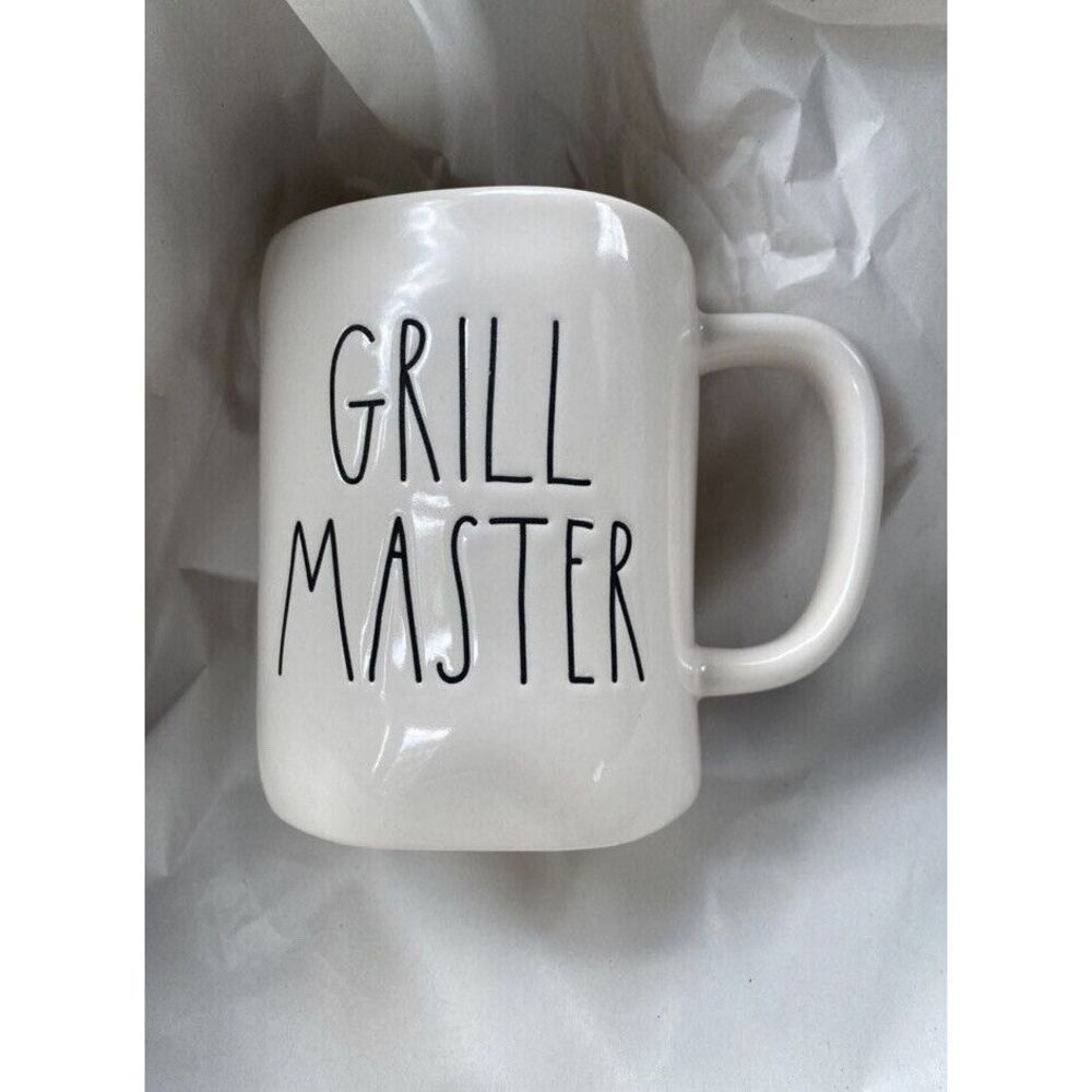 Rae Dunn "GRILL MASTER" Double‎ Sided Mug BBQ Summer Barbeque Hot Brand New